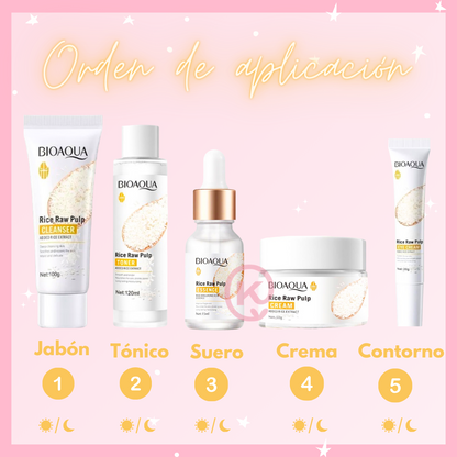 BIOAQUA | Kit de 5 piezas Rejuvenecedor Facial + GRATIS Tónico Facial