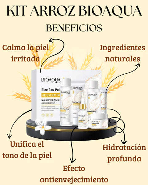 BIOAQUA | Kit de 5 piezas Rejuvenecedor Facial + GRATIS Tónico Facial